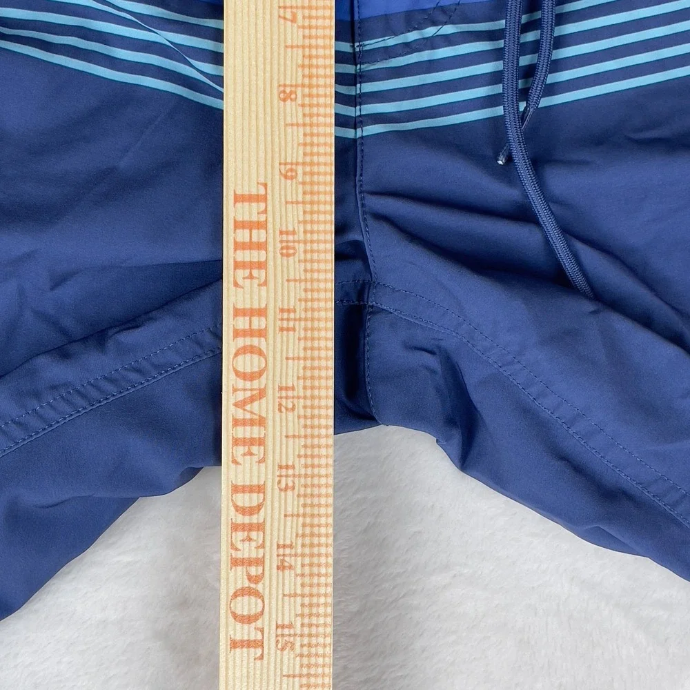 Vineyard Vines Board Shorts Swim Trunks Mens 32 Blue Striped Stretch Performance